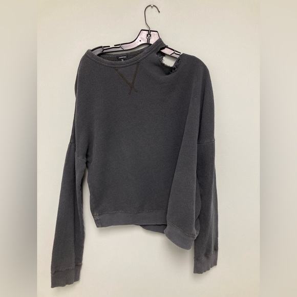 R13 distorted Sweatshirt - black. Size-Large. - Picture 7 of 11